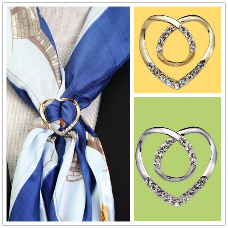 Silk Scarf Buckle Brooch Shawl Rings Clip Scarves Fastener Knotted