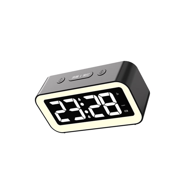 Reloj despertador digital Billuyoard Con espejo multifuncional LED negro