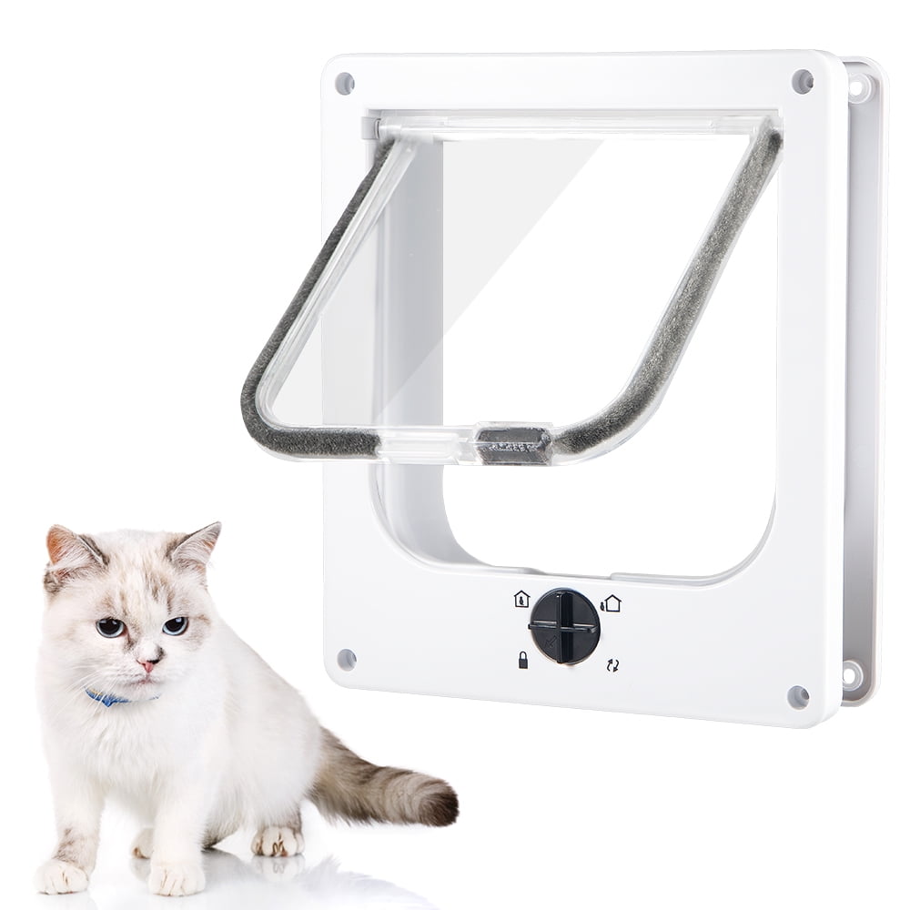 KingFurt 11.6''*10'' Large Cat Doors, Pet Door with 4 Way