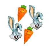 Bugs bunny balloons, carrot party decoration toddler bad bunny balloons funny cute party looney decorations
