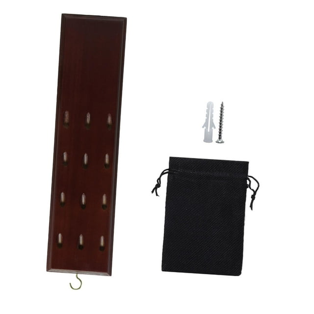 DYNWAVECA Wall Mount Holder Bracket Easy Installation Display Rack with Accessory Storage Bag for Workshop Bar Game Room Dark Red