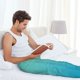 thumbnail image 5 of Fotbe Teal Turquoise Pantalones de Pijama para Hombre, Pantalones de Dormir, Pantalones de Casa con Cintura Ajustable y Bolsillos-Medium, 5 of 6