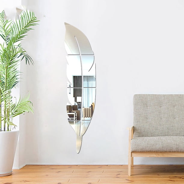 Adhesivo de pared, papel tapiz de espejo acrílico de moda para el hogar, adhesivos de pared extraíbles, durabilidad prolongada