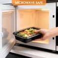 thumbnail image 3 of GARITIN Meal Prep Containers 15 Pack, Plastic Disposable Food Storage Containers with Lids for Food, Microwave Safe To Go Take Out Lunch Containers, 30-Piece, 3 of 8