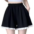 thumbnail image 2 of Xuyuer Womens Slip Shorts Lace Trim Pettipants Bloomers Split Skirt Culottes Half Slips Under Dresses Shorts for Women, 2 of 5