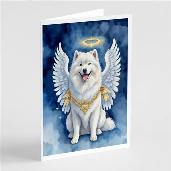 5 x 7 in. Samoyed My Angel Greeting Cards - Pack of 8