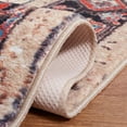 thumbnail image 5 of SAFAVIEH Riviera Ellie Medallion Polyester Machine Washable Area Rug, Ivory/Blue, 6'7" x 6'7" Round, 5 of 8