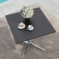 thumbnail image 3 of MF Studio 31" Square Metal Outdoor Patio Bistro Dining Table for 4, Black, 3 of 10