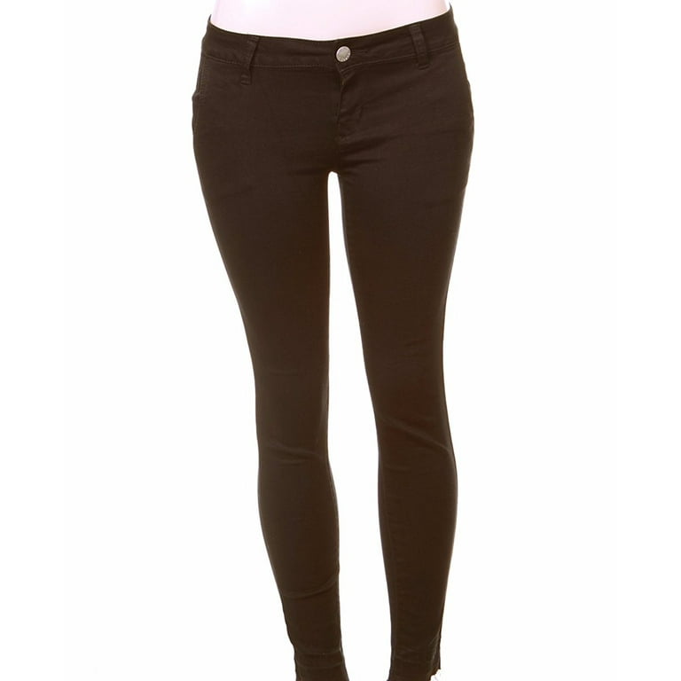 VIP Jeans Juniors Trouser Side Slant Pocket Skinny Khaki Olive