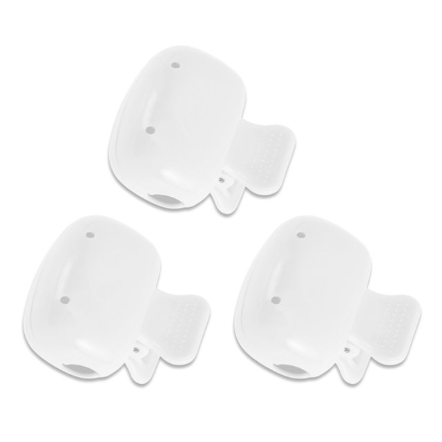 Cubiertas para cepillos de dientes ligeras en forma de pez de 3 piezas para viajar, plástico, 10 blancas