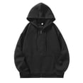 thumbnail image 1 of Gibobby Sudadera ligera hombre Sudadera con Capucha de Forro Polar Absorbe la Humedad y Transpirable(Negro,XG), 1 of 3