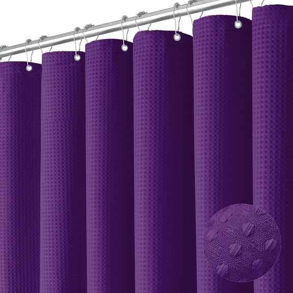XmhyTop-A Shower Curtain Sets Modern Textured Shower Curtain, Premium Polyester, 150*180cm, Decorative Functional for Home Bathrooms, 1 Piece,Purple