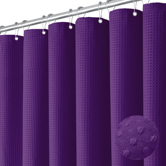 XmhyTop-A Ensemble de Rideaux de Douche Moderne Texturé, Polyester Premium, 150*180cm, Décoratif Fonctionnel pour Salles de Bain, 1 Pce, Violet