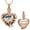 Rose/Blue, variant on Stainless Steel Butterfly Crystal Heart Urn Pendant Memory Necklace for Cremation Ashes Keepsake Memorial Jewelry