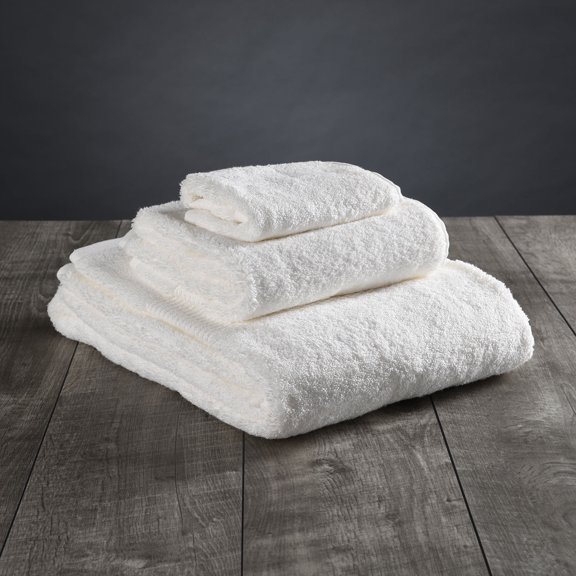 Delilah Home - 100% Organic Bath Towel Set - High Quality, Ultra-Soft, & Absorbent Turkish Organic Cotton Spa Towels - Eco-Friendly & Vegan (Three pieces Set-One Face/Hand/Bath Towels), White Towels
