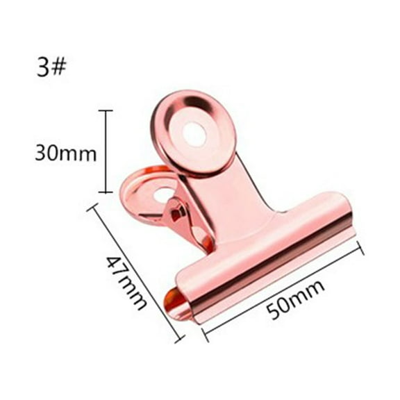 10 Pcs Office Supplies Stationery Bills Metal Clips Rose Gold Clips Stationery Clips Round Metal Grip Clips