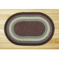 thumbnail image 1 of Earth Rugs C-15 Blue / Burgundy Oval Braided Rug 5 Feet x 8 Feet, 1 of 1