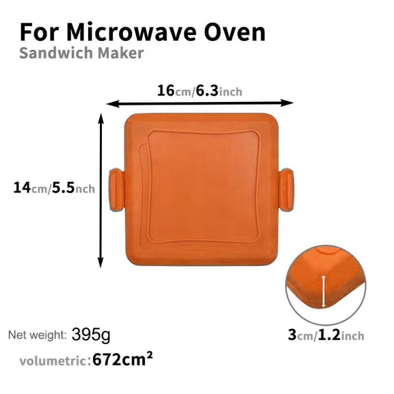 Vruelia Microwave Toastie Maker,Microwave Toastie Sandwich Maker,Micro-Munchy Grilled Cheese Maker,Microwave Sandwich Maker