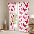 thumbnail image 3 of Feelyou Red Butterlfy Blackout Curtains Set of 2 (52x84 Each), Fairy Elf Window Curtains, 3 of 6