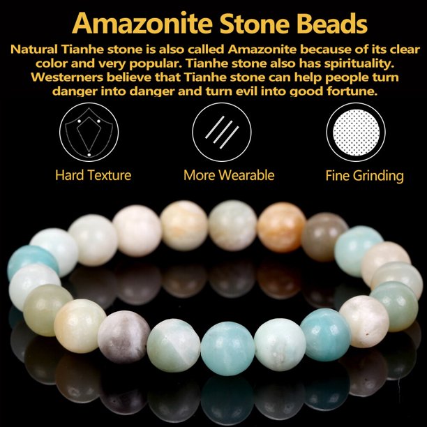 Pulsera de piedra natural, amatistas, turquesas, turmalinas, cuentas de aguamarina, regalo de joyería para hombres, protección magnética de la salud para mujeres Tan Jianjun unisex