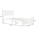 thumbnail image 4 of IVV White Bed, Modern Wooden Platform Bed, Twin Size, 4 of 7