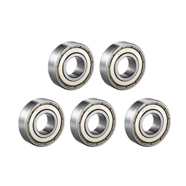 Rodamiento rígido de bolas 6002Z Escudo único, 15 mm x 32 mm x 9 mm Rodamientos de acero cromado 5 piezas