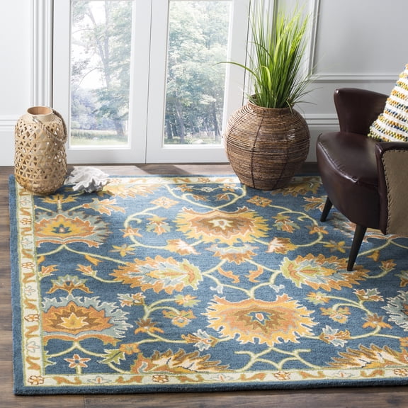 Safavieh Heritage Sharla Oriental Wool Area Rug, Navy, 6' x 6' Square