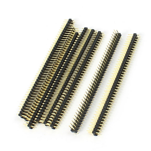 Unique Bargains 9 Pieces PBC Mount 2x40Pin 2.54mm Dual Row Straight Male Header Connector Strip