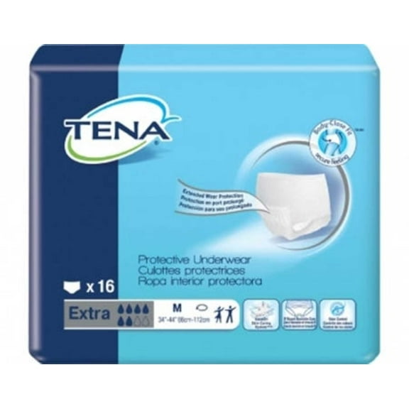 TENA Plus Adult Pull On Disposable Heavy Absorbency Incontinence Underwear, Medium, 72 Count