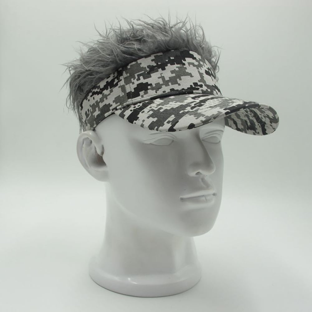 Novelty Wig Baseball Hat Sun Visor Cap With Fake Hair Specification 