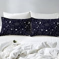 thumbnail image 5 of Erosebridal Sun And Moon Bed Sheet Set Full Size,Black And White Starry Galaxy Boho Hippie Constellation,Bedding Decor Set With 1 Flat Sheet & 1 Fitted Sheet With 2 Pillow Cases, 5 of 5