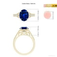 thumbnail image 5 of ANGARA Lab Grown 3.3 Ct Aeon Sapphire Engagement Ring for Women in 14K Yellow Gold (Size-10x8mm) | September Birthstone, Anniversary, Jewelry Gift for Women | Lab-Grown Blue Sapphire Ring, 5 of 7