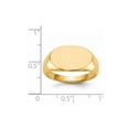 thumbnail image 5 of 14K Yellow Gold Ring Band Signet 11.0x17.0mm Open Back Men's, Size 9, 5 of 5