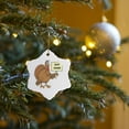 thumbnail image 7 of 3drose, Funny Thanksgiving Turkey Humor Eat Ham Christmas Turkey Joke, 3 inch Snowflake Porcelain Ornament, 7 of 7