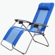 Kamp-Rite Outdoor Folding Zero Gravity Camping Beach Lawn Chair, Blue