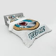 thumbnail image 2 of Ambesonne Cartoon Bedding Set 4 Pcs, Feed Me Words Shark, Queen, Multicolor, 2 of 2