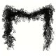 thumbnail image 1 of Injueey Guirnalda colgante de flores de plástico de Halloween con diseño de sauce de campana dorada simulado para la fiesta de la cosecha Kits de decoración para fiestas negro, 1 of 6