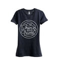 thumbnail image 1 of When In Doubt Travel Women's Fashion Relaxed T-Shirt Tee Heather Navy Medium, 1 of 4