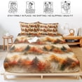 thumbnail image 5 of Twin Sze Fitted Sheet Set - Fall 2 Piece Bedding Sets 16" Deep Pocket Fitted Sheet with 1 Pillowcase, Farmhouse Country Orange Green Pine Trees Brushed Microfiber Hotel Luxury Bed Sheets, 5 of 9