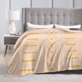 thumbnail image 5 of ZNDUO Lightweight Microfiber Bed Blanket, Orange Minimalism Pattern Super Soft Flannel Cozy Throw Blankets, 80"x60", 5 of 8