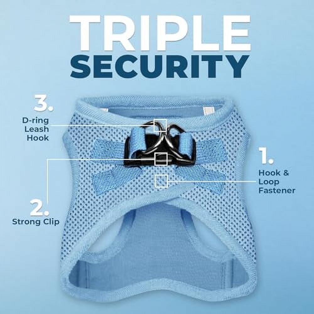Voyager Step-in Air Dog Harness - All Weather Mesh Step in Vest Harness for Small and Medium Dogs and Cats by Best Pet Supplies - Harness (Baby Blue), L (Chest: 18-20.5")