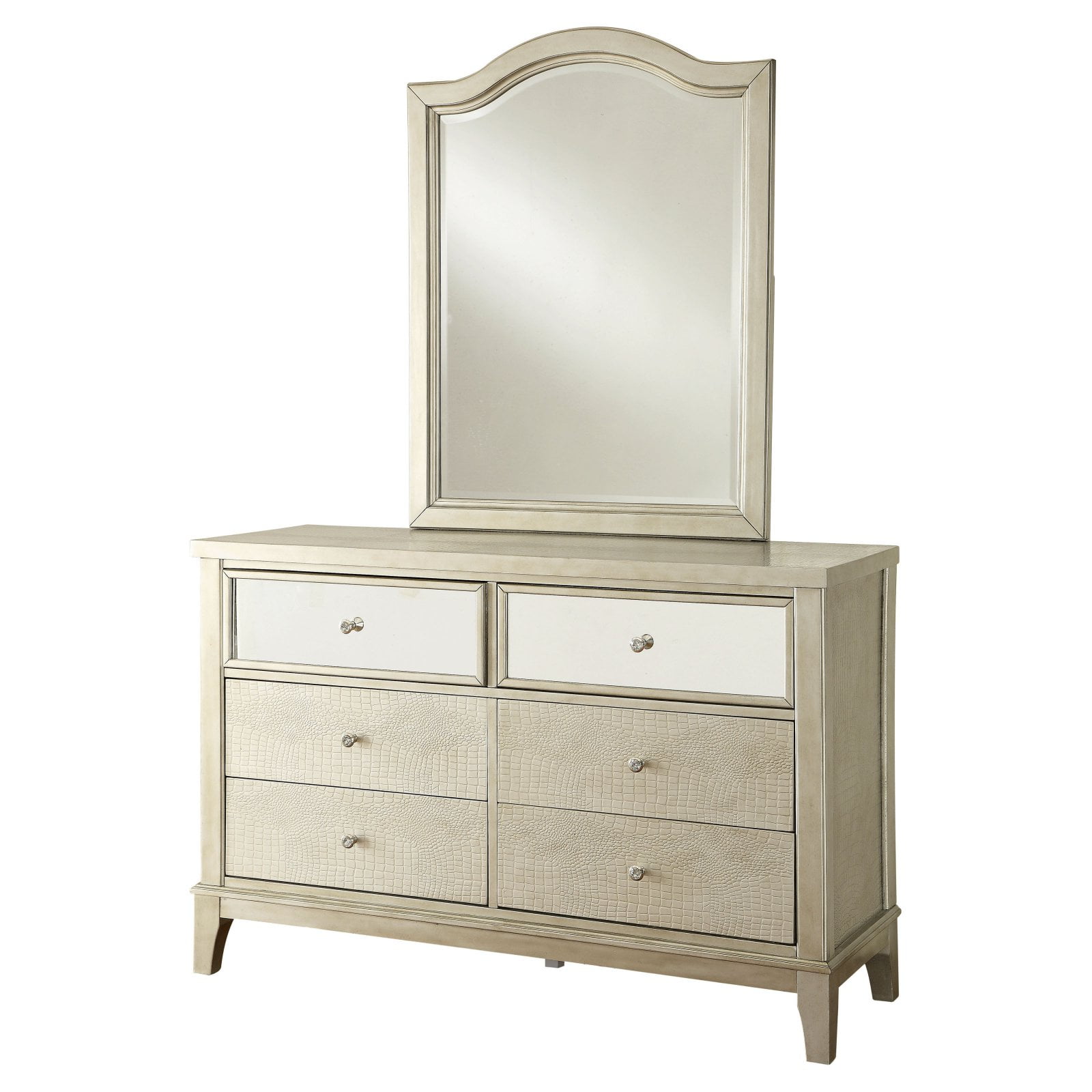 Furniture Of America Jacques 6 Drawer Dresser With Mirror