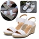 thumbnail image 5 of Sandalias Elásticas Con Correa en El Tobillo Cuña para Mujer Antideslizantes La Playa Verano, 5 of 8