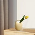 thumbnail image 4 of Bag Shaped Flower Vase Handbag Shape Ceramic Vase for Countertop Anniversary Yellow, 4 of 8