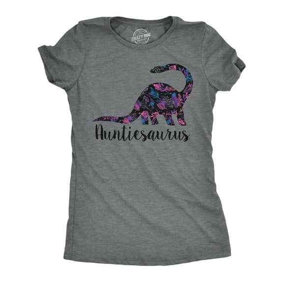 Womens Auntiesaurus T Shirt Funny Kids Gift for Aunt Cute Graphic Dinosaur Top Womens Graphic Tees