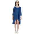 thumbnail image 2 of Inkmeso Solid Summer Casual Tunic Dress For Women's Short Mini Dresses With Button Placket, 2 of 7