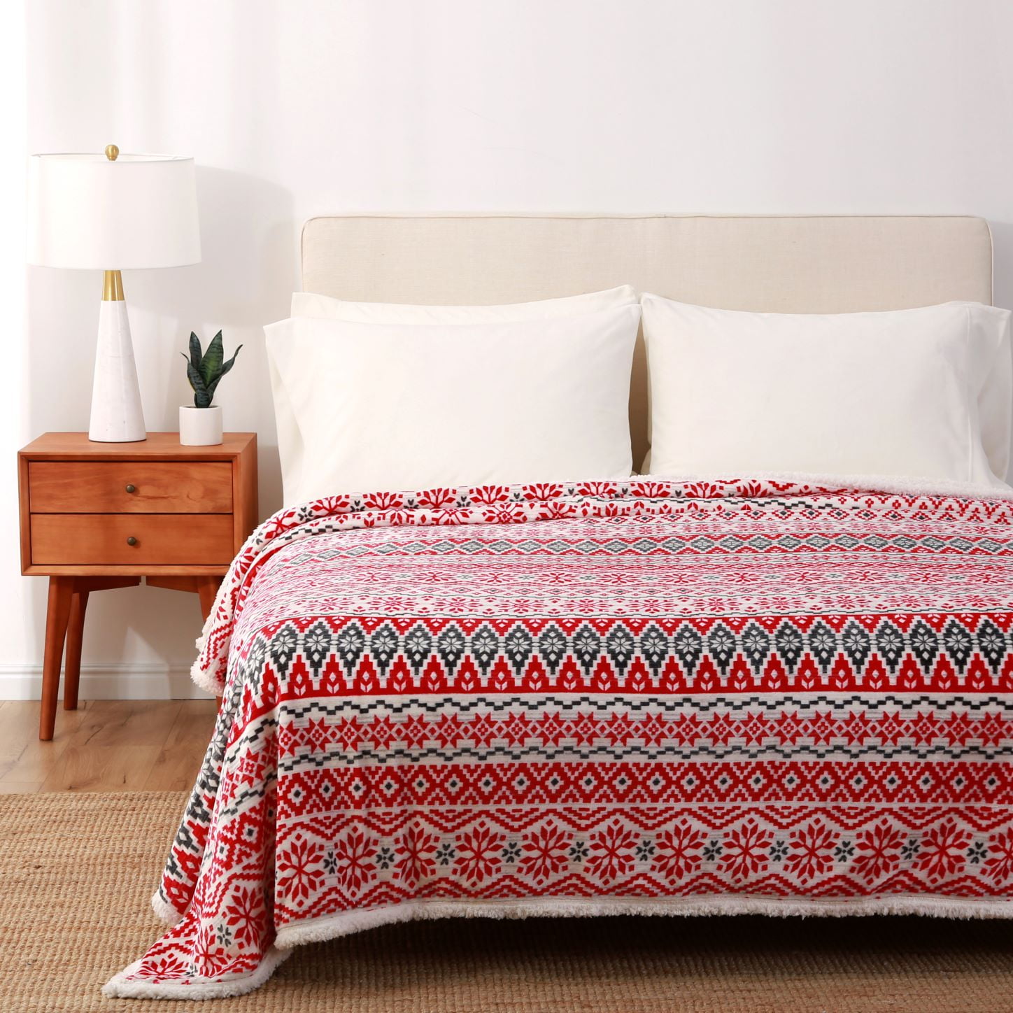 Better Homes & Gardens Nordic Ultra Plush Blanket, 90 inch x 92 inch, machine washable, Full/Queen