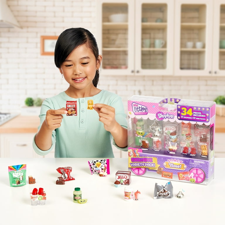 Shopkins Collector's Pack | 17 Real Littles Mini Plus 17 Real Branded Mini  Packs (34 Total Pieces). Style May Vary