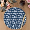 thumbnail image 3 of Blue Leaves Round 13 Inch Placemats Set of 4, Farmhouse Pastoral Spring Leaf Branch HeatResistant Non Slip Place Mats for Dining Table, Wipeable Braided Kitchen Table Mats for Housewarming, 3 of 9