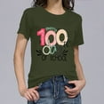 thumbnail image 7 of IROINNID Women's Casual Fashion T-shirt Short Sleeve Happy 100th Day Of School Printed Round Neck Tops, 7 of 7